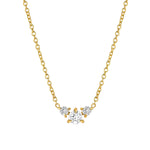 three diamond pendant necklace