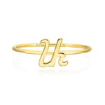 armenian initial ring 14k gold vardui kara