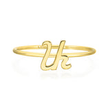 armenian initial ring 14k gold vardui kara