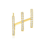 triple diamond hoop earring vardui kara