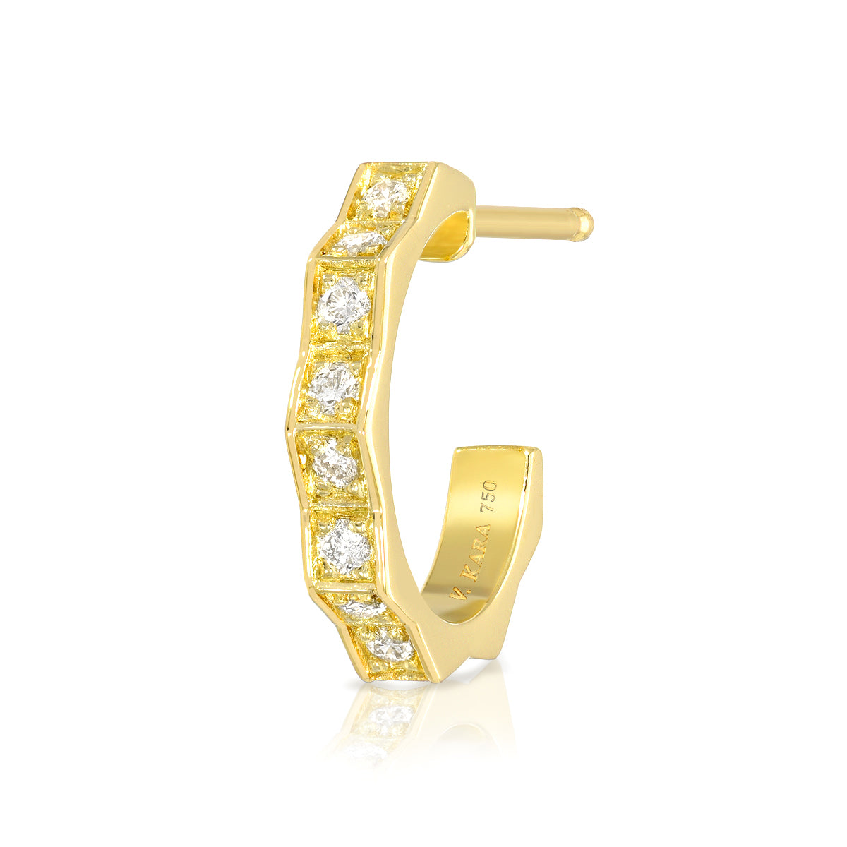 diamond hoop earring