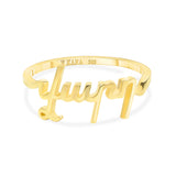 armenian name ring 14k gold vardui kara