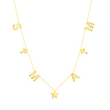 spaced letter necklace