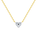 heart shaped diamond necklace 0.30 carats 14 karat gold