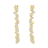 freeform cluster diamond ear climbers in 14 karat gold vardui kara