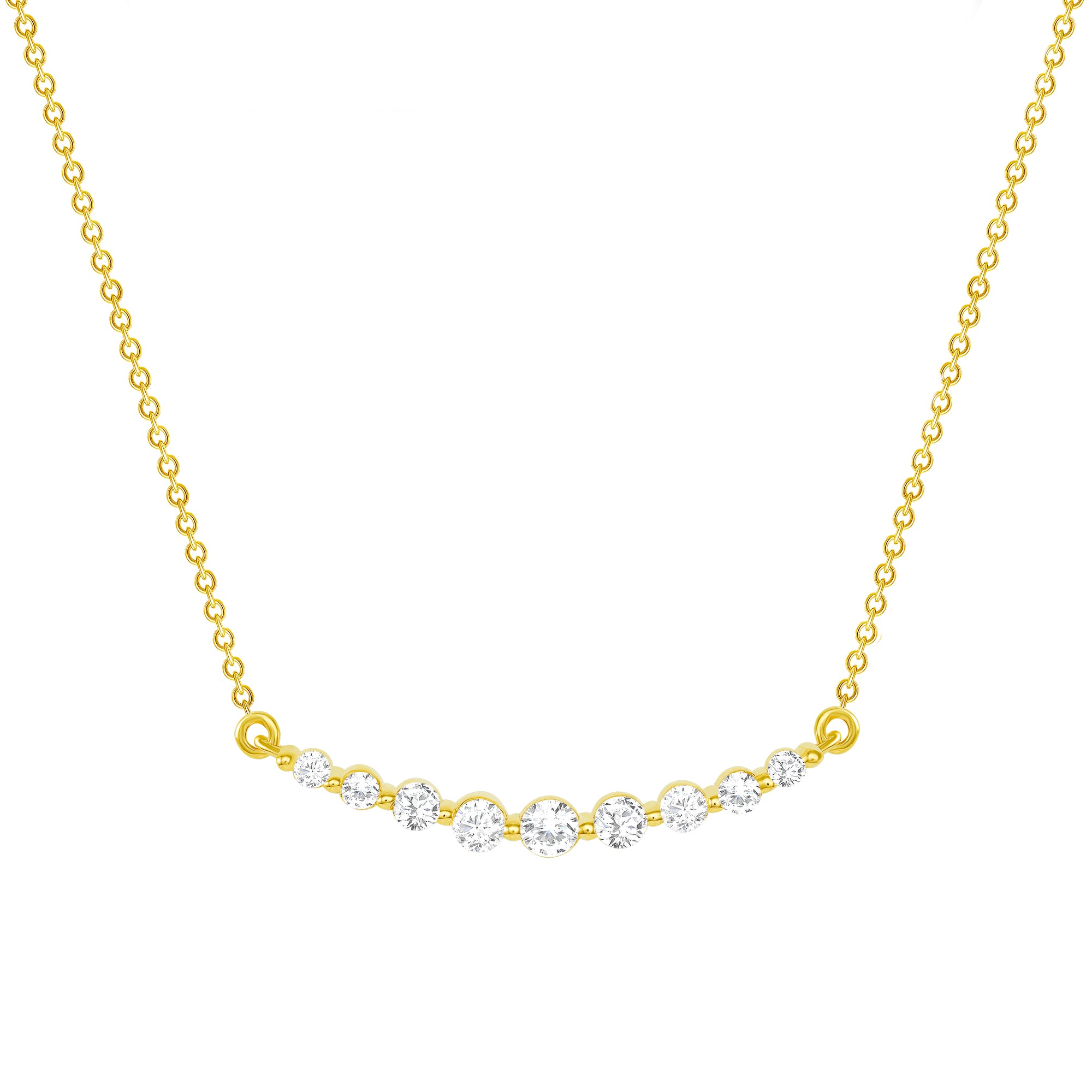 diamond crescent necklace