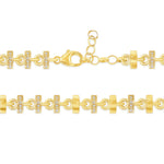 men's 18 karat gold with diamonds matte bracelet fortress peak omni vardui kara