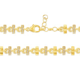 men's 18 karat gold with diamonds matte bracelet fortress peak omni vardui kara