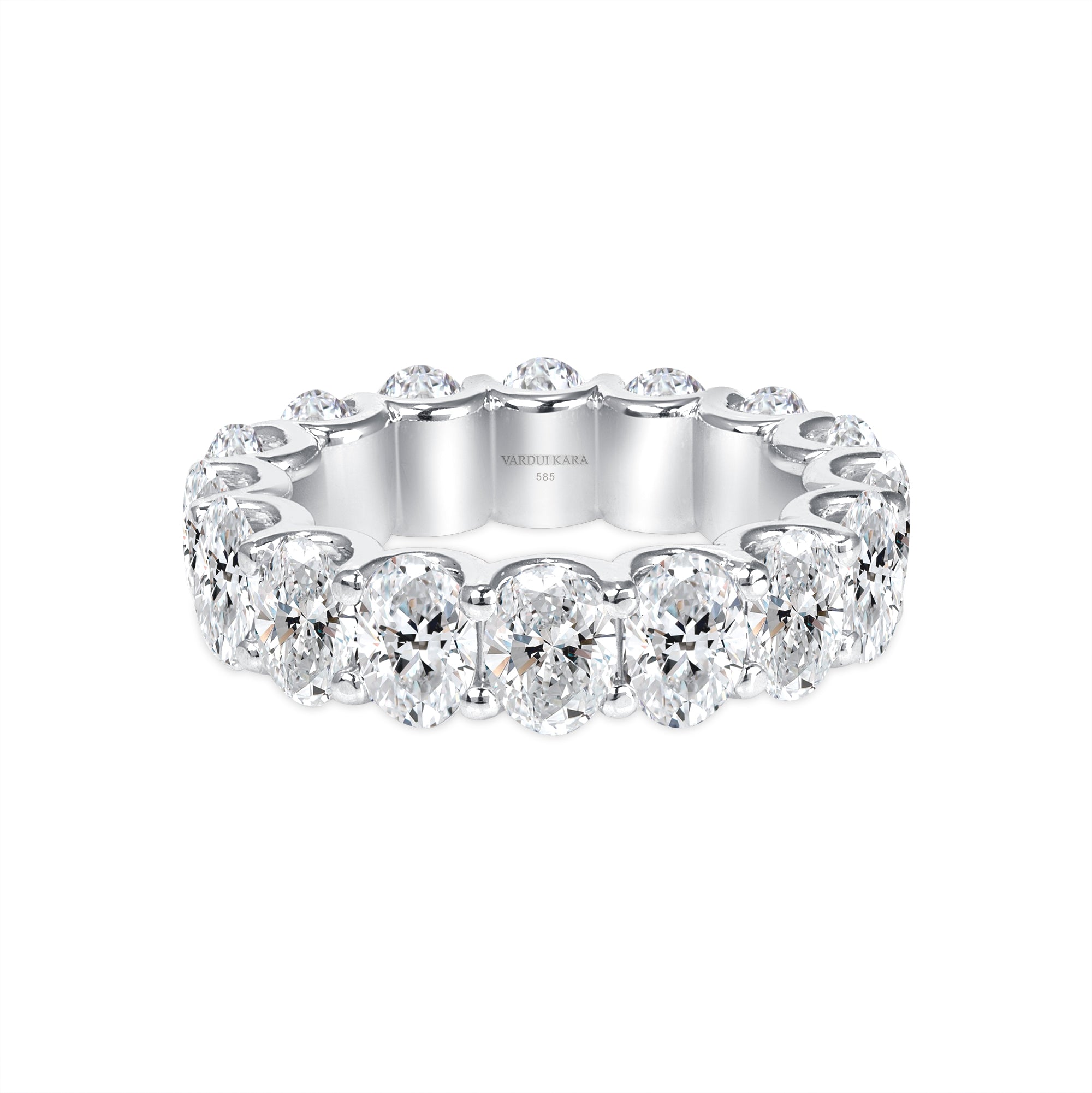 oval diamond eternity band vardui kara