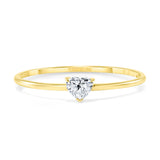 14k gold diamond heart ring