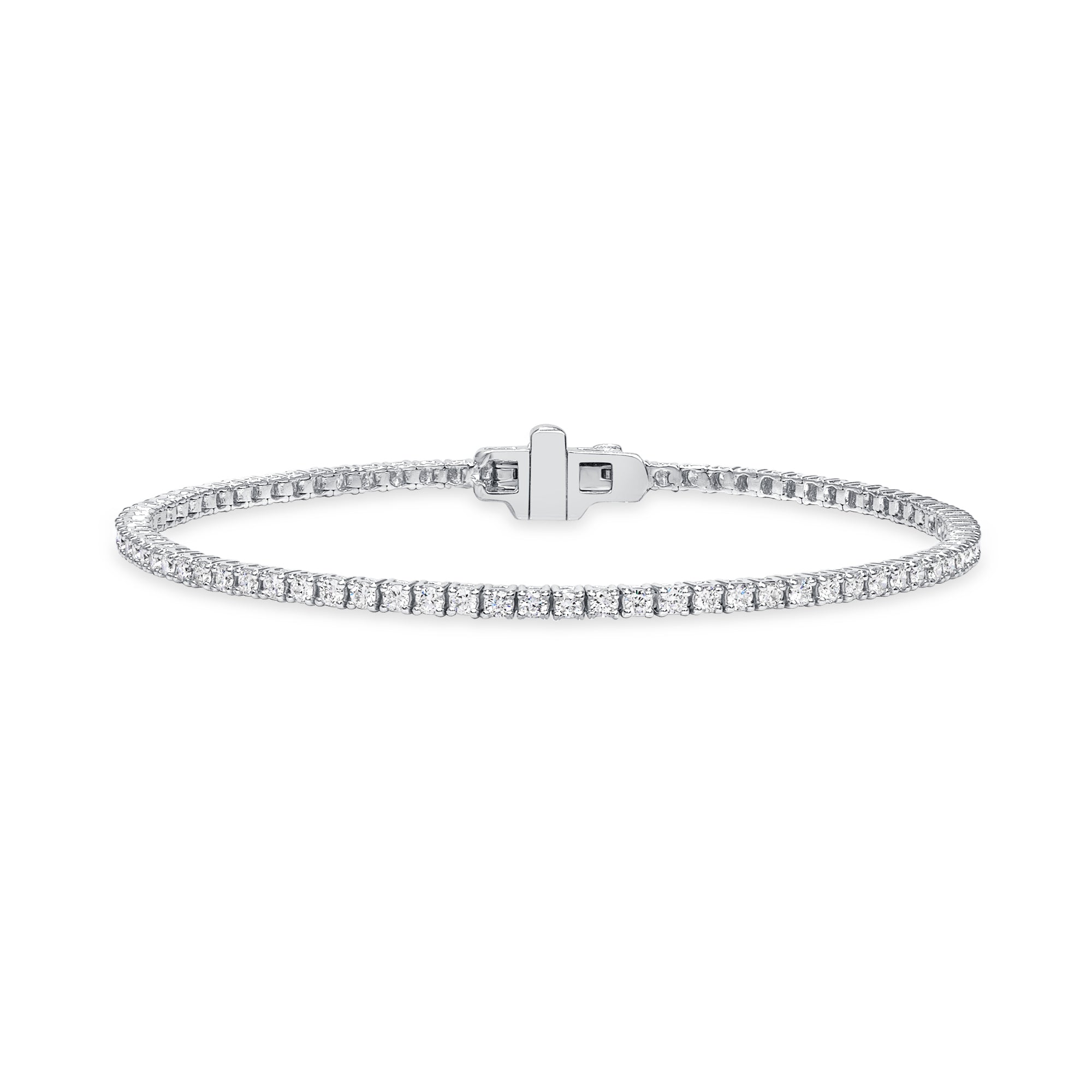 petite diamond tennis bracelet 1 carat 14k white gold