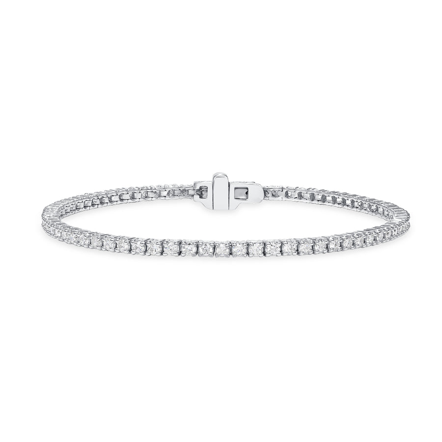 small diamond tennis bracelet 14k white gold
