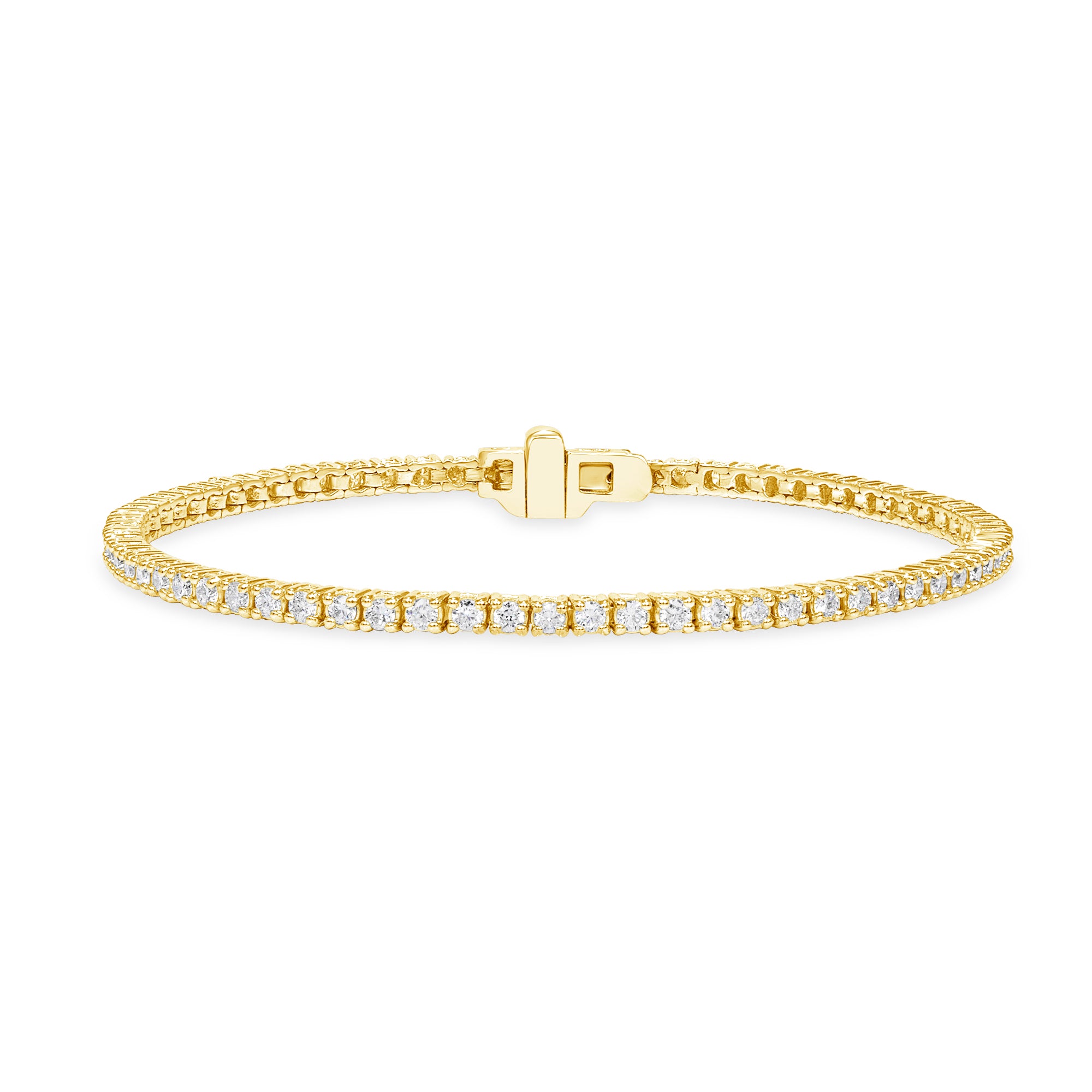 small diamond tennis bracelet 14k yellow gold