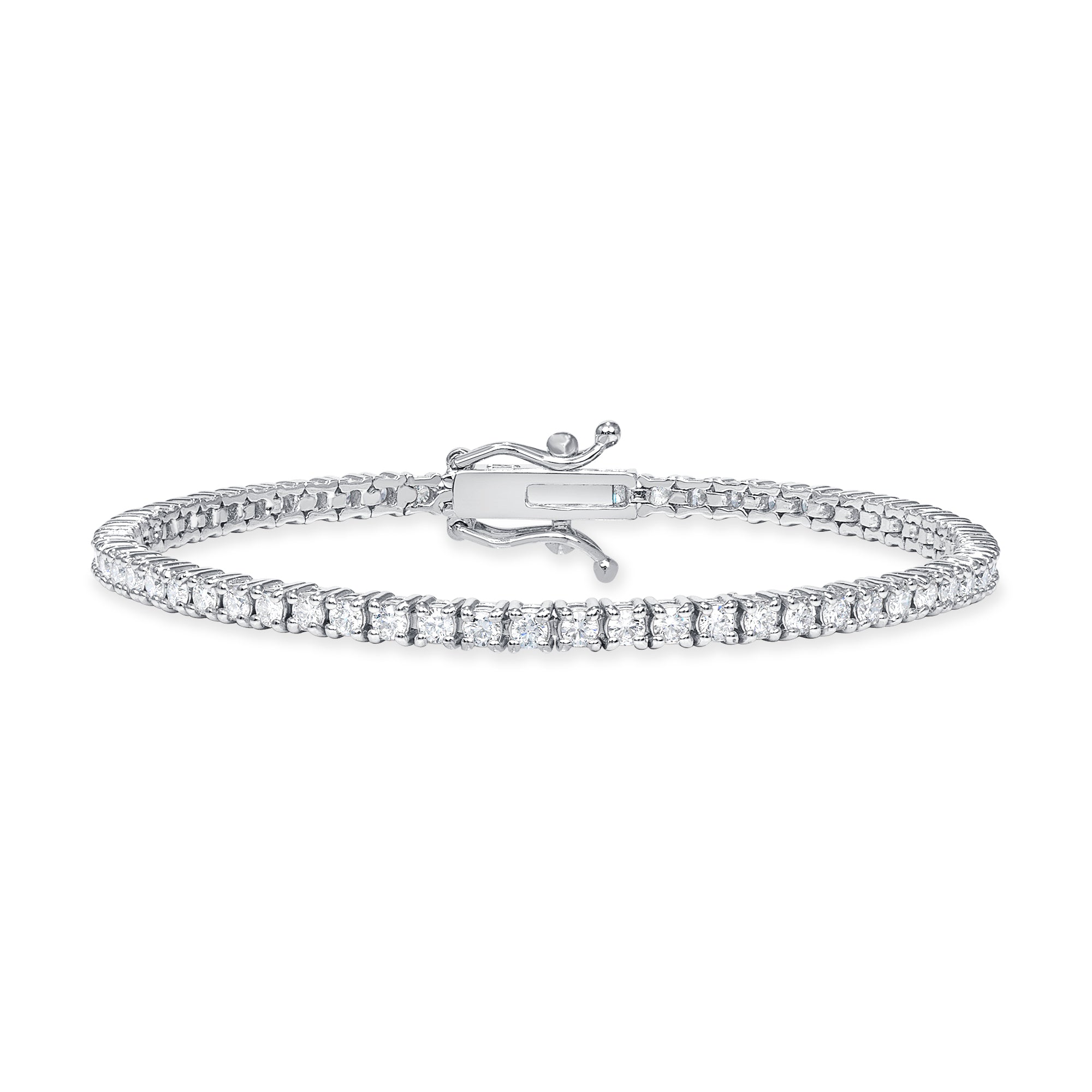 classic diamond tennis bracelet 14k white gold