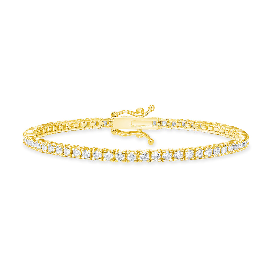 classic diamond tennis bracelet 14k yellow gold