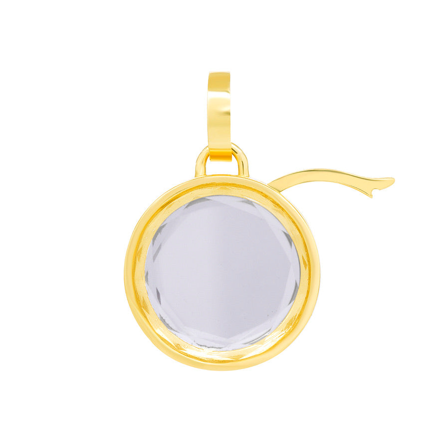 classic small round locket 14 karat gold crystal quartz vardui kara