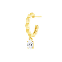 gold earring with diamond