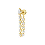 Diamond Loop Earring with Pear Stud