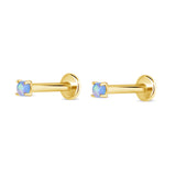 Opal Stud Earring 2.0 mm