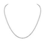 perfect diamond tennis necklace 14k white gold