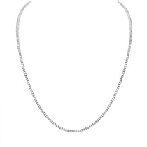 petite diamond tennis necklace 14k white gold
