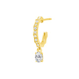 Diamond Peak Hoop with Oval Cut
