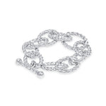 Silver rope ring
