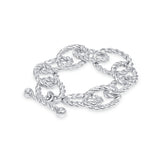 Silver rope ring