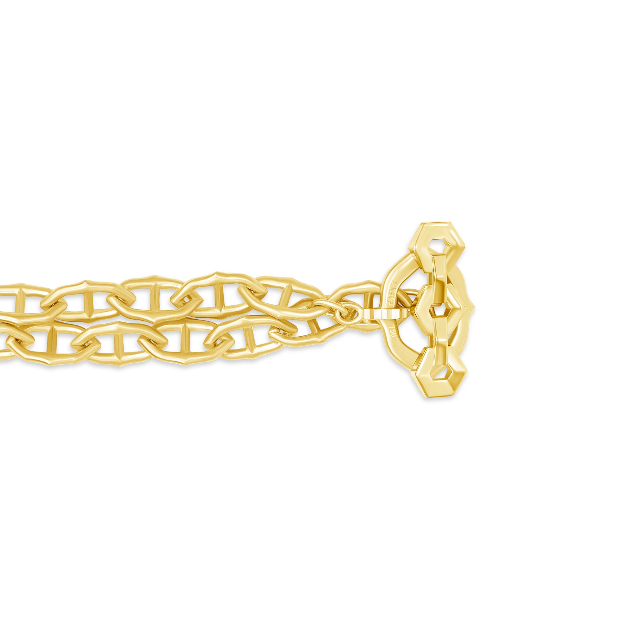 18 karat gold toggle chain link necklace bastion