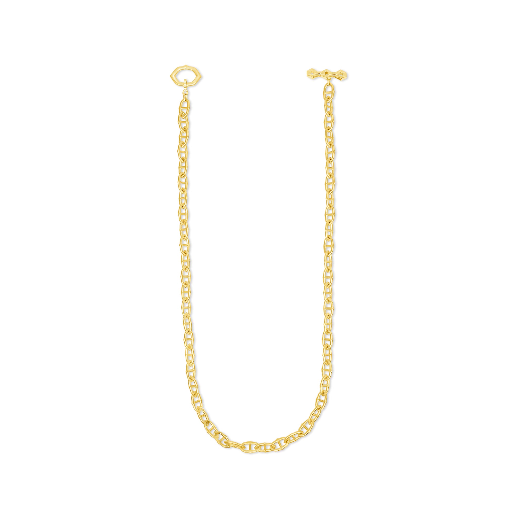 bastion 18 karat gold toggle chain link necklace vardui kara