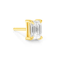 emerald cut stud earring 0.25 carat vardui kara