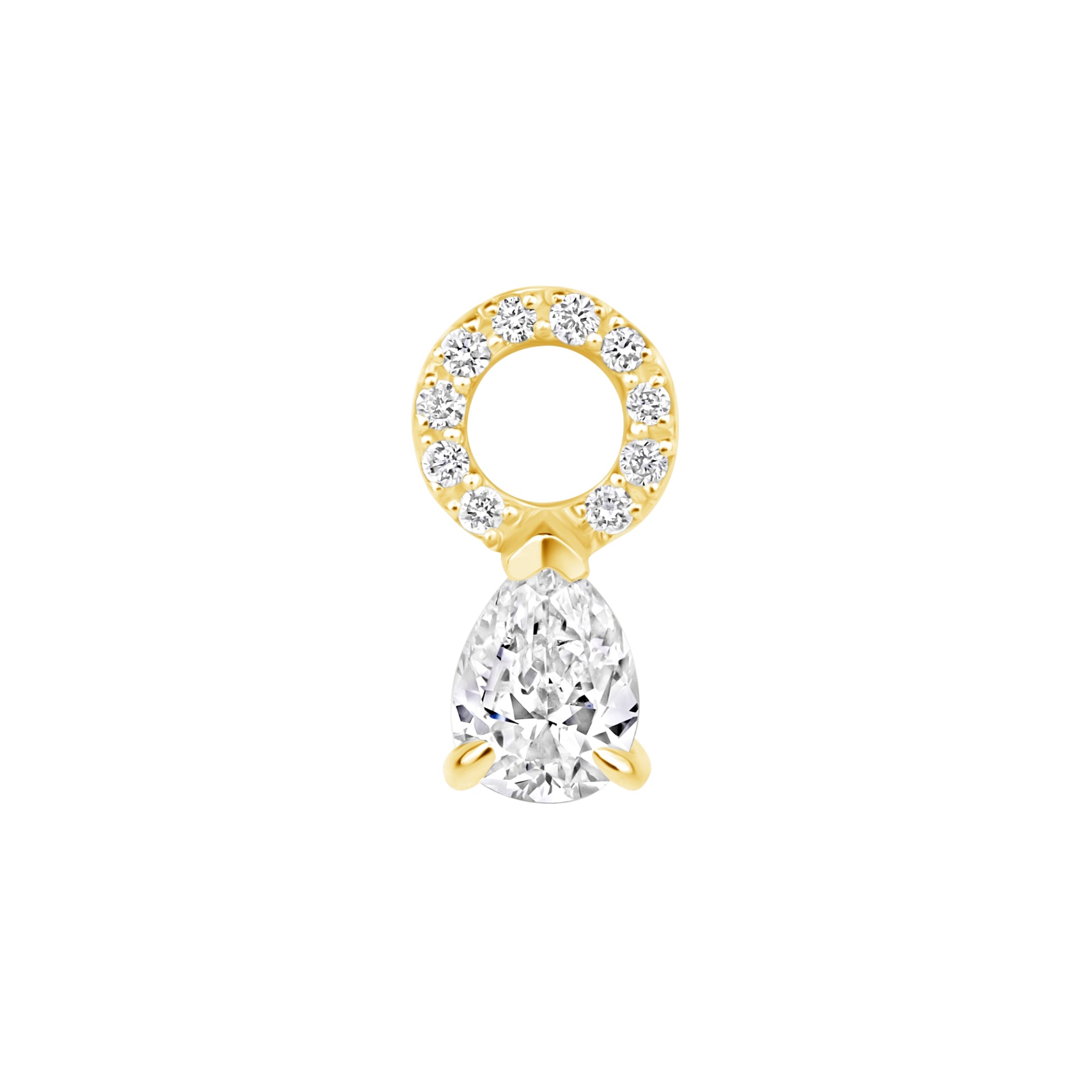 pear diamond earring charm vardui kara