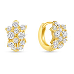 mini wide diamond cluster huggie earring 14k gold vardui kara