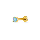 opal stud earring 3 mm