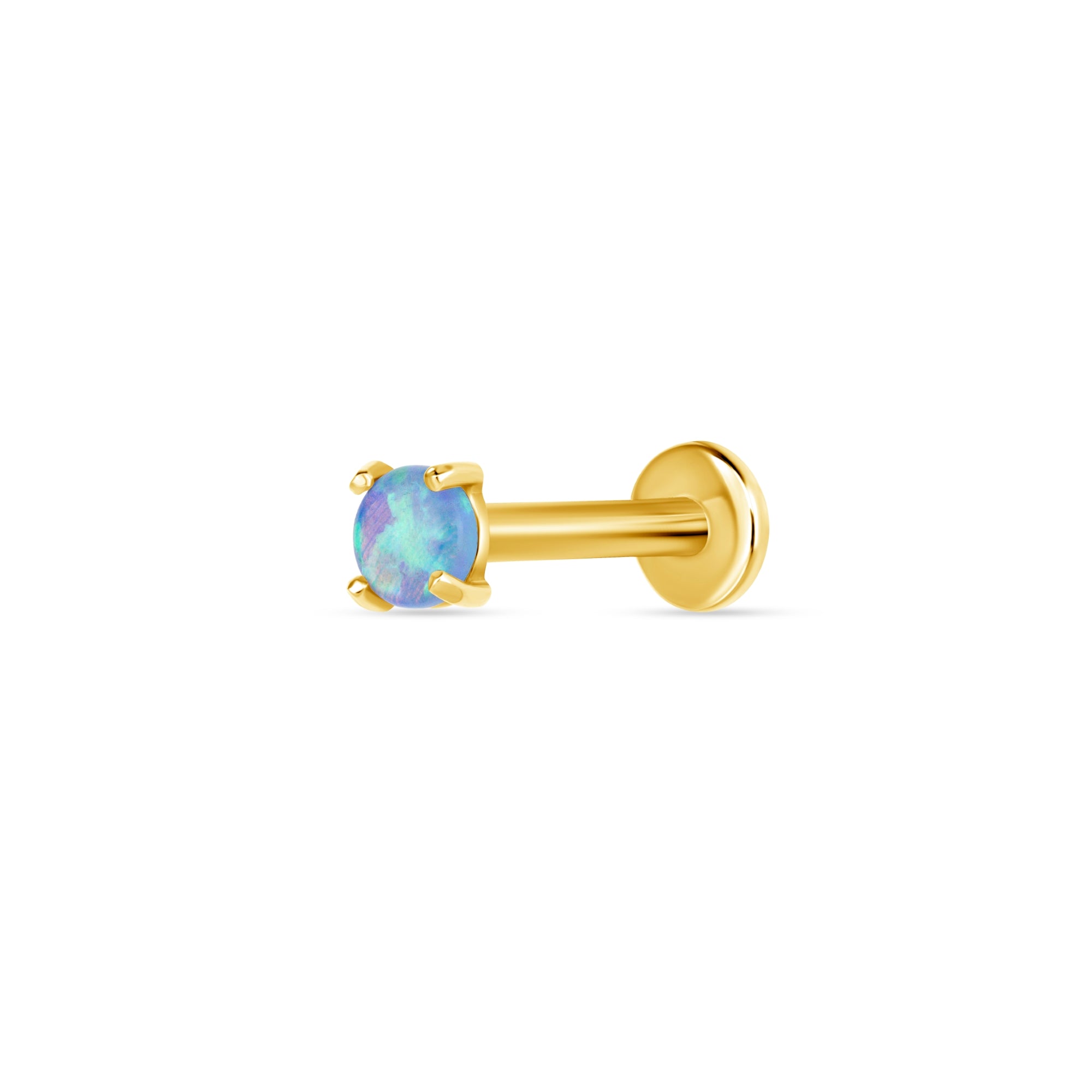 opal stud earring 3 mm