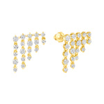 waterfall diamond drop stud earring 14k gold vardui kara