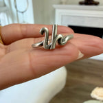 handcrafted handwritten armenian initial ring vardui kara silver
