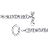 unisex silver link toggle chain necklace vardui kara