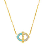 18k gold bastion necklace with diamonds and turquoise vardui kara