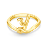 18k gold armenian initial ring vardui kara