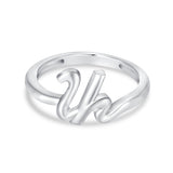 silver armenian initial ring