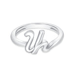 armenian initial ring in silver