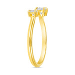 14k gold diamond cuff ring