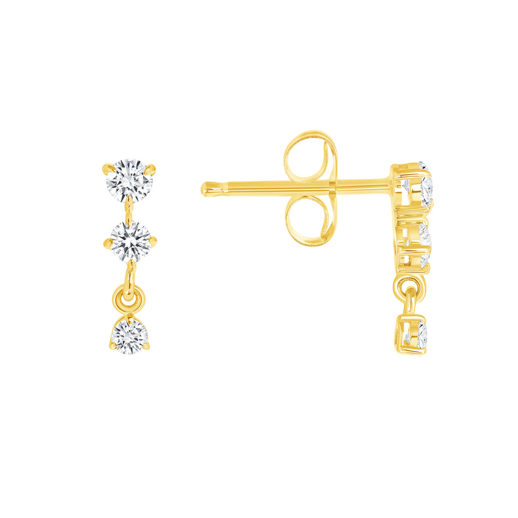petite diamond drop earrings vardui kara 14k gold
