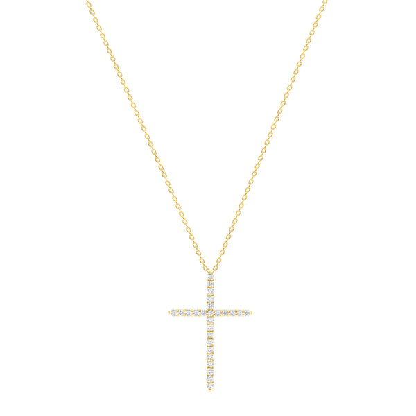 14k gold diamond cross necklace vardui kara
