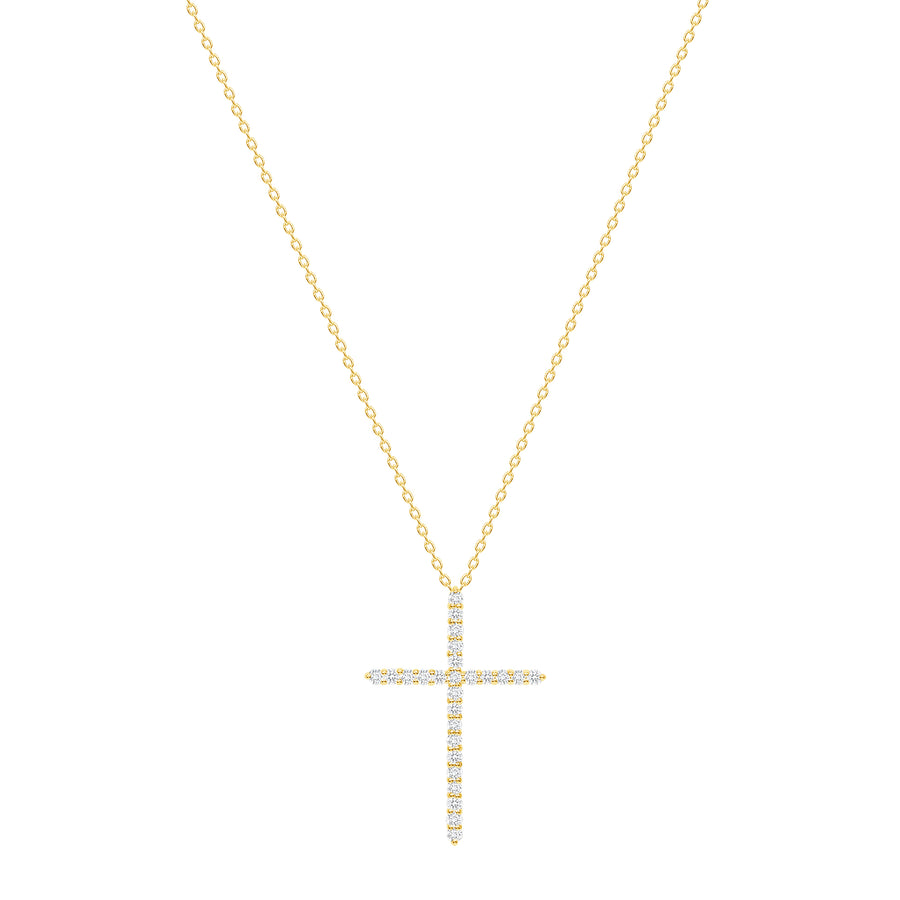 14k gold diamond cross necklace vardui kara