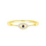 petite diamond evil eye ring with blue sapphire vardui kara
