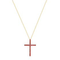 14k gold cross necklace with rubies vardui kara