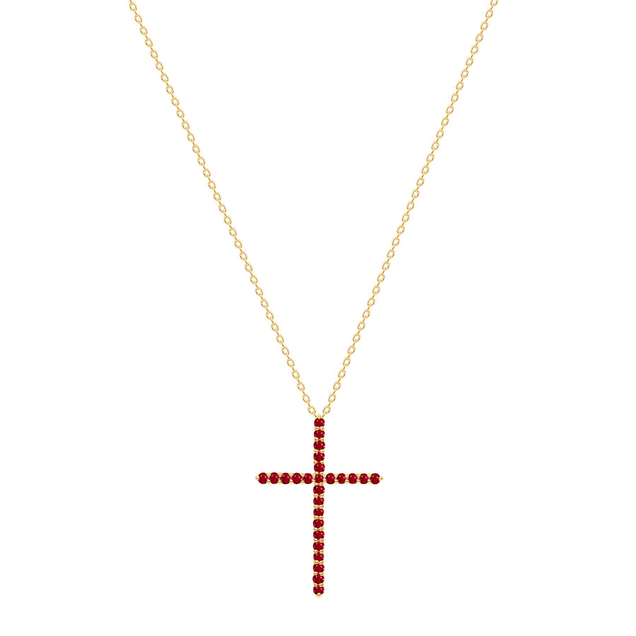 14k gold cross necklace with rubies vardui kara
