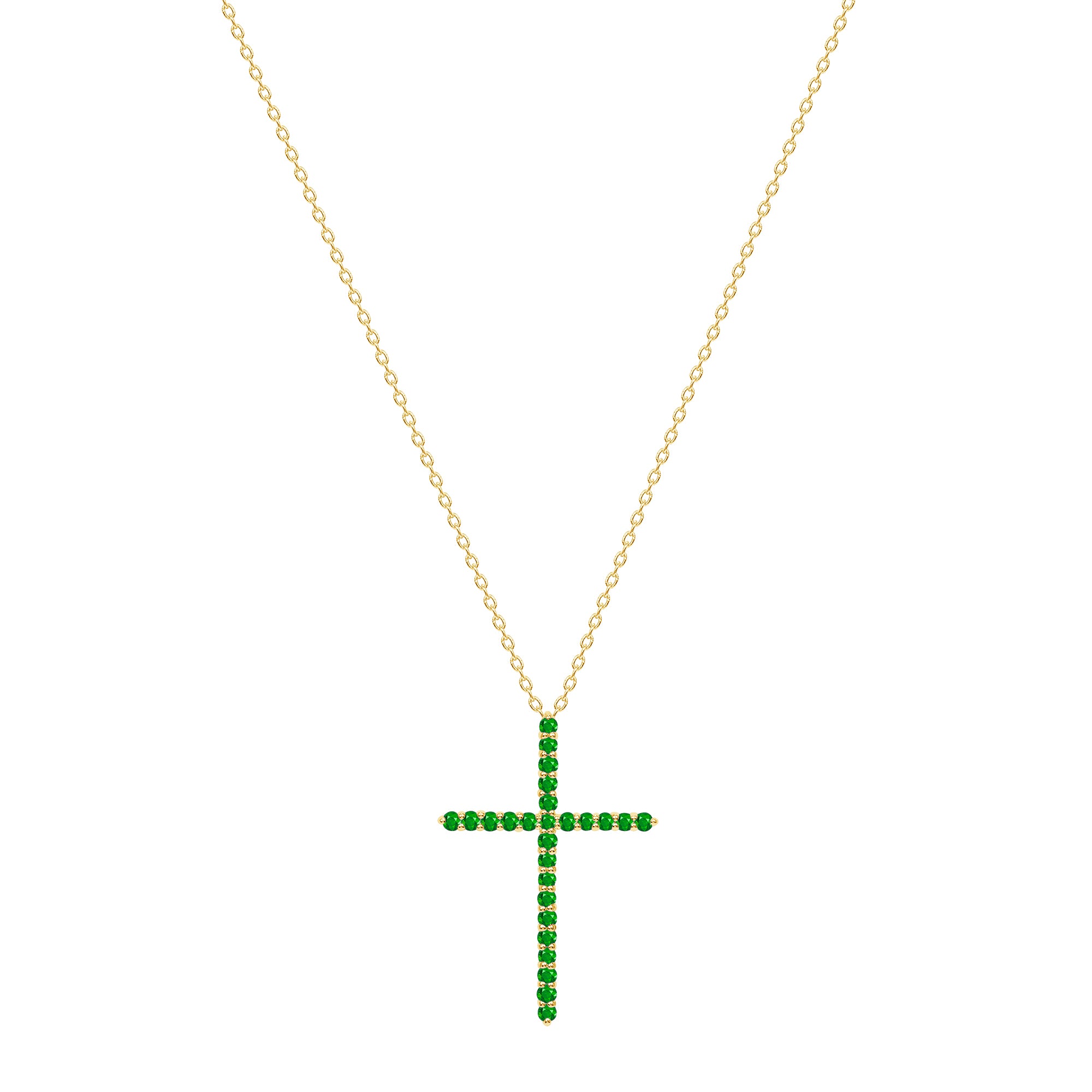 14k gold cross necklace with emeralds vardui kara